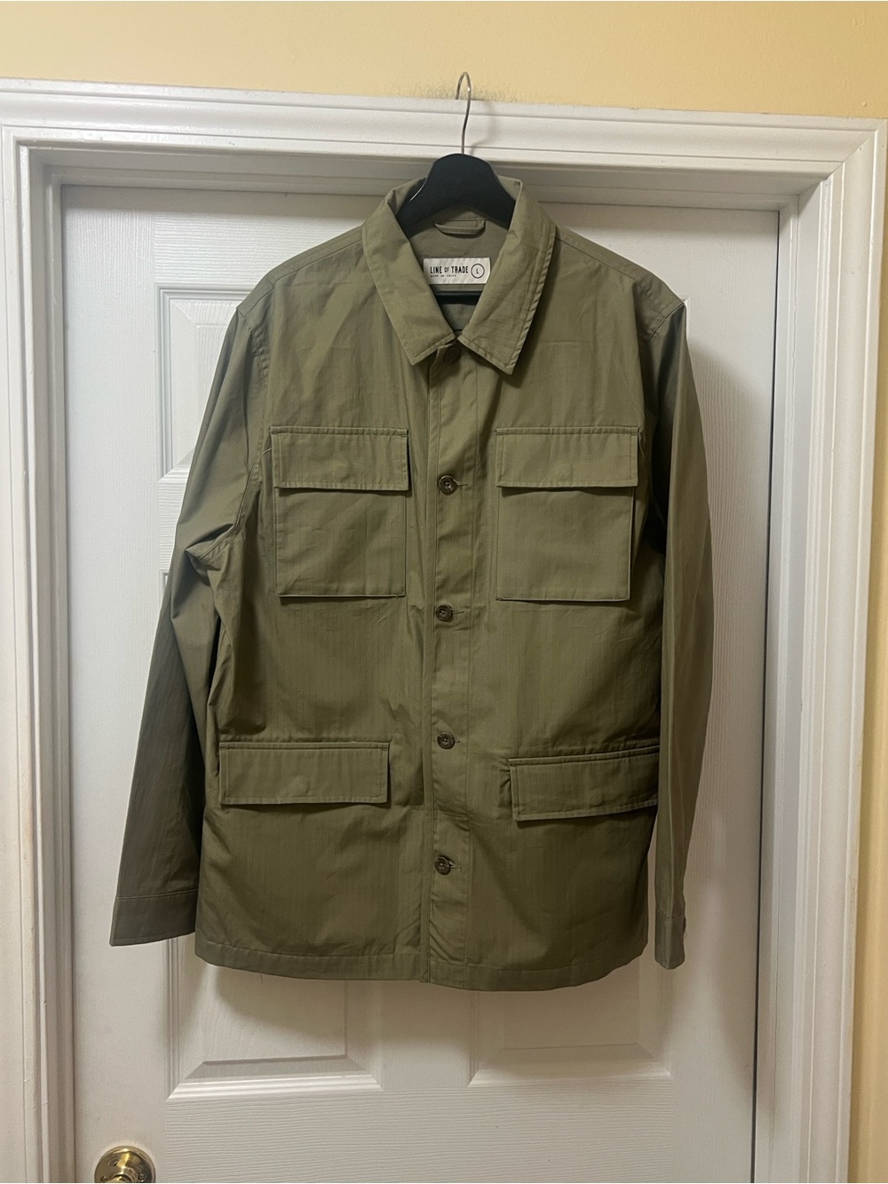 Men's Olive Utility Field Jacket by Unbranded